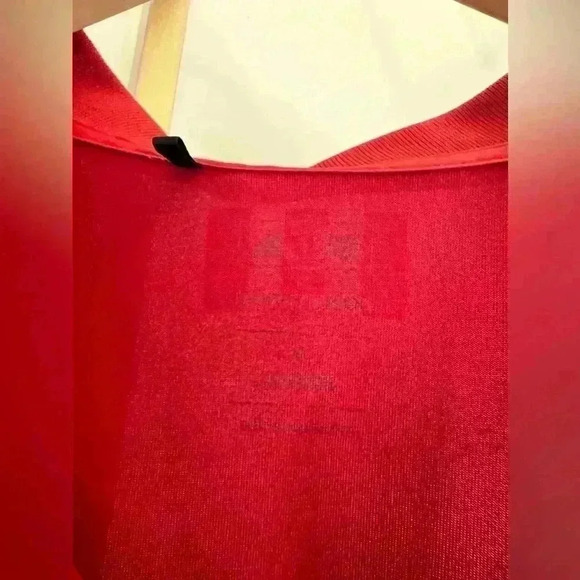 Adidas Men's Wisconsin Badgers Polo Shirt Red Size XL Short Sleeve - Picture 7 of 8